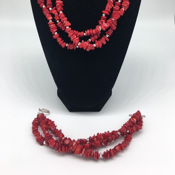 Necklace, bracelet and earrings - Picture 2 of 2